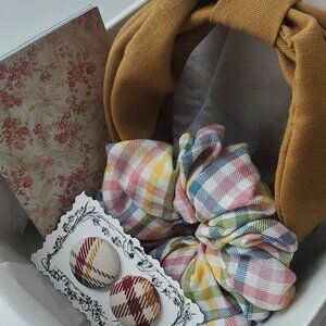 Set 3 Tan Caramel Linen Headbands